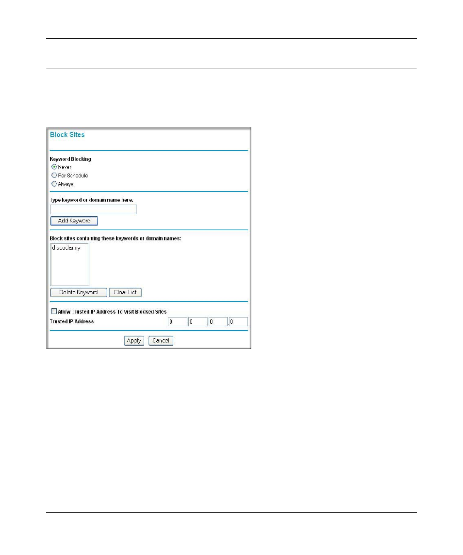 Blocking access to internet sites, Blocking access to internet sites -2 | NETGEAR WPNT834 User Manual | Page 55 / 107