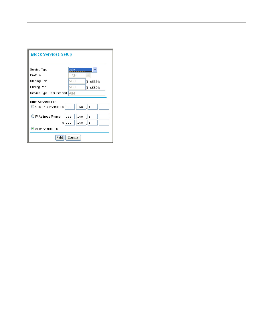 Configuring a user defined service, Configuring a user defined service -4 | NETGEAR WPNT834 User Manual | Page 57 / 107