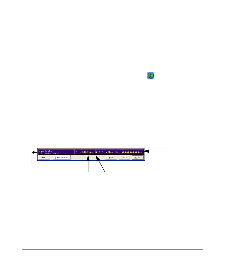 Connecting to wireless networks and the internet, The smart wizard status bar, The smart wizard status bar -9 | Connecting, see | NETGEAR WPNT511 User Manual | Page 23 / 56