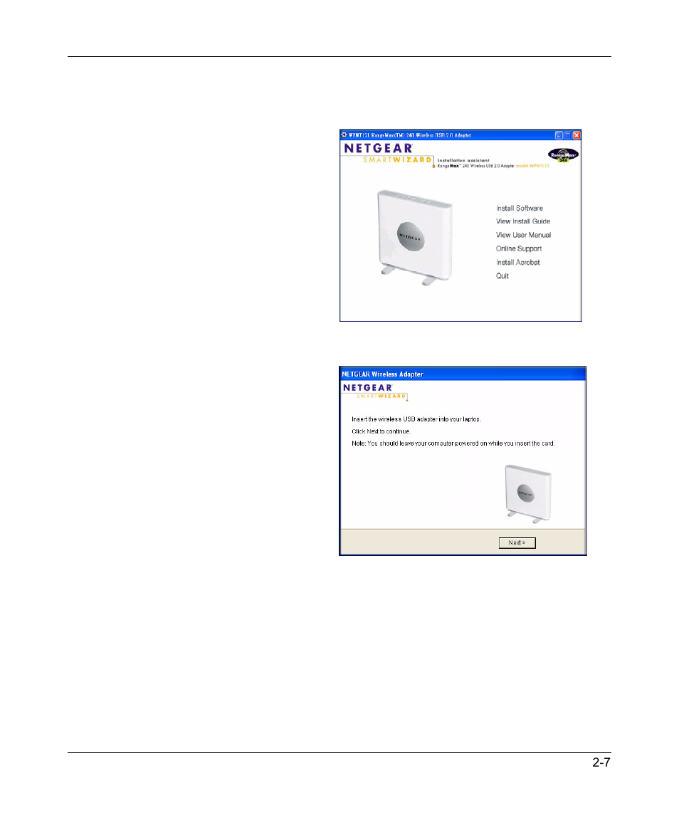 NETGEAR RangeMax 240 Wireless MIMO USB 2.0 Adapter WPNT121 User Manual | Page 17 / 48
