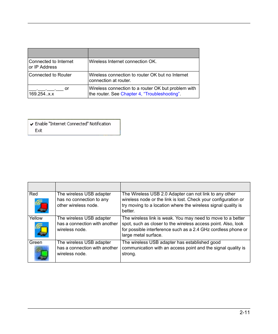 Icon colors, Icon colors -11 | NETGEAR RangeMax 240 Wireless MIMO USB 2.0 Adapter WPNT121 User Manual | Page 21 / 48