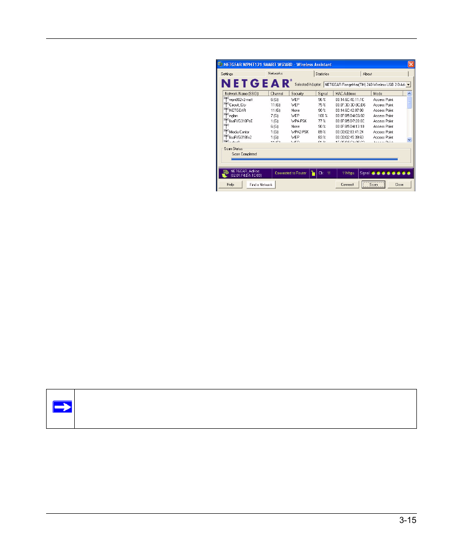 NETGEAR RangeMax 240 Wireless MIMO USB 2.0 Adapter WPNT121 User Manual | Page 37 / 48