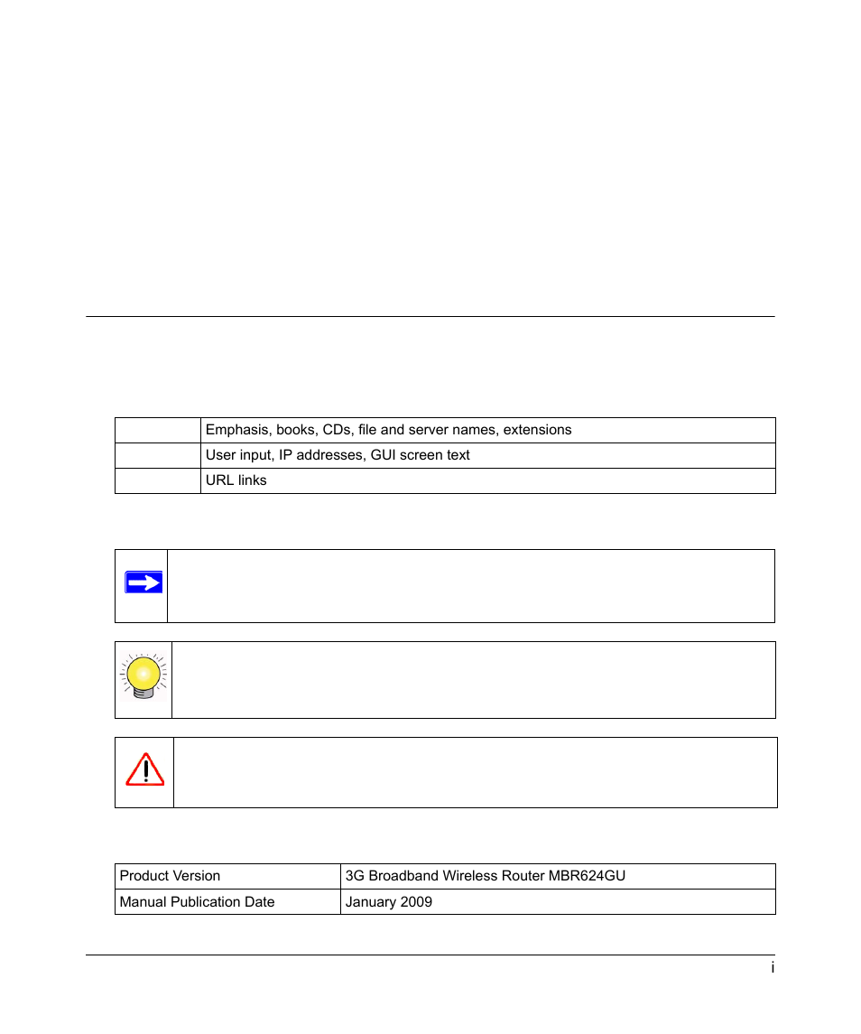 About this manual, Conventions, formats, and scope | NETGEAR MBR624GU User Manual | Page 11 / 106