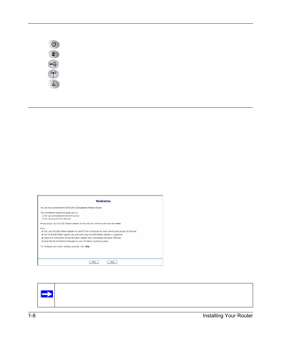 Using the setup wizard, Using the setup wizard -8 | NETGEAR MBR624GU User Manual | Page 22 / 106