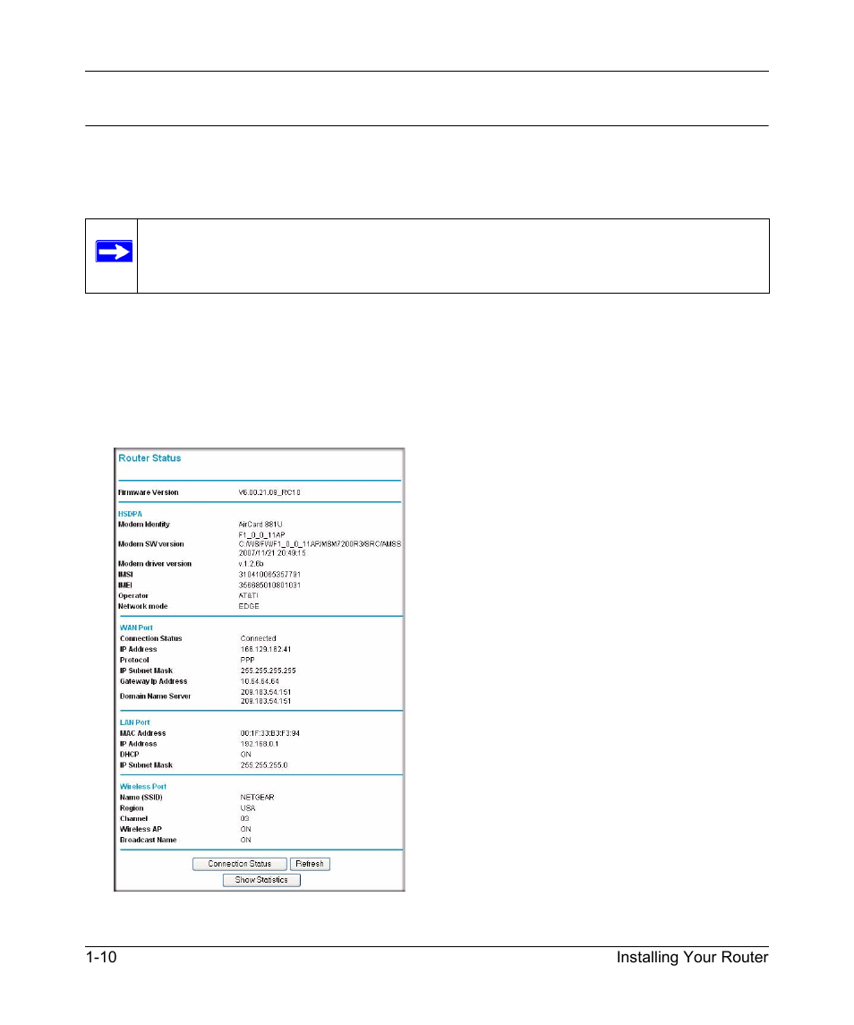 Logging in to the router after installation, Logging in to the router after installation -10 | NETGEAR MBR624GU User Manual | Page 24 / 106
