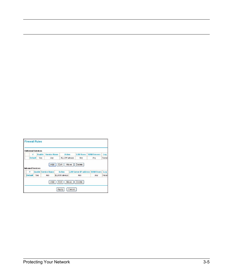 Firewall rules, Firewall rules -5 | NETGEAR MBR624GU User Manual | Page 51 / 106