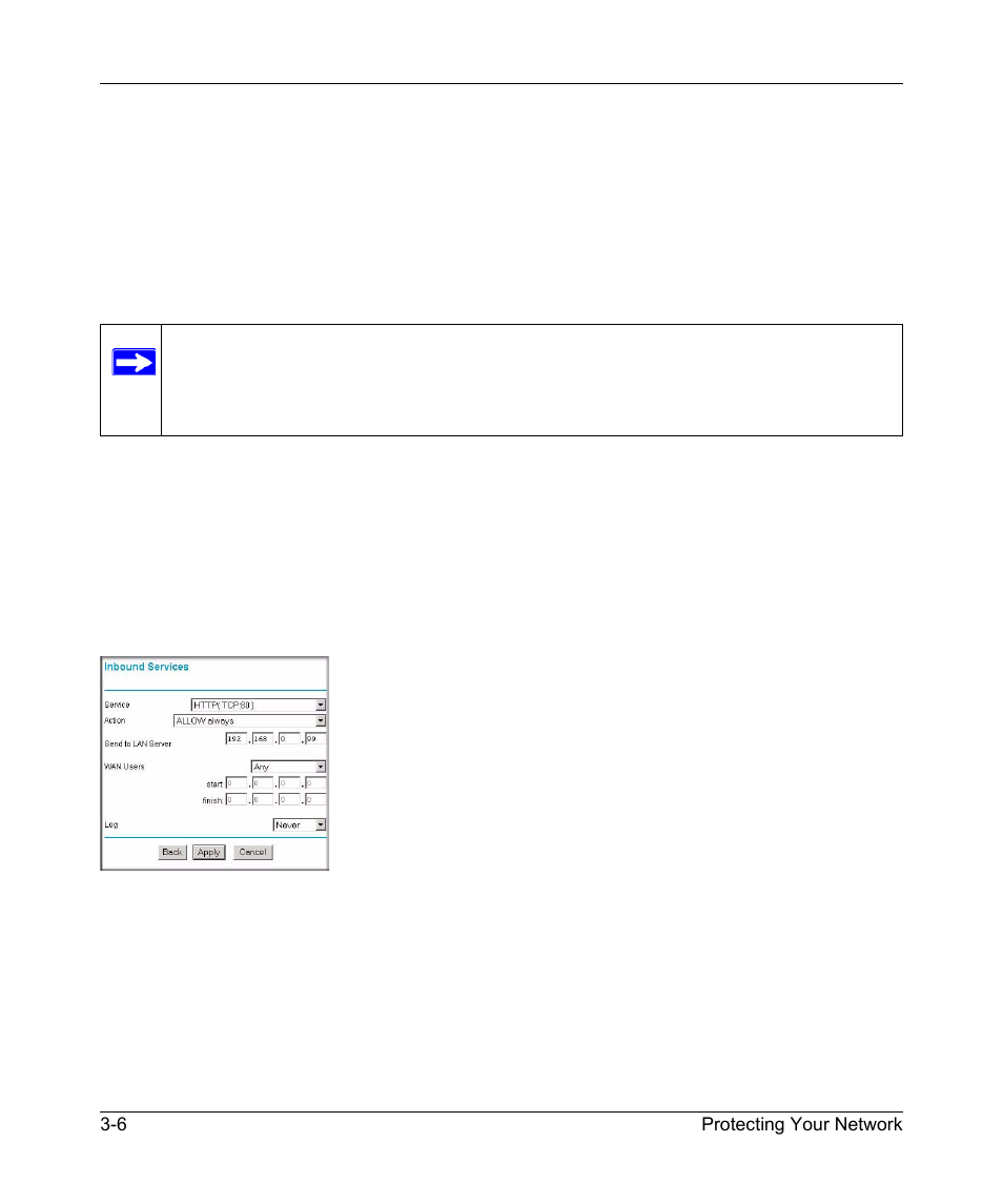 Inbound rules (port forwarding), Inbound rules (port forwarding) -6 | NETGEAR MBR624GU User Manual | Page 52 / 106