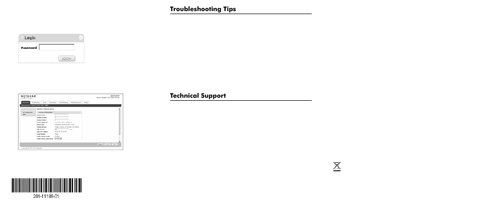 Troubleshooting tips, Technical support | NETGEAR 748TP User Manual | Page 2 / 2
