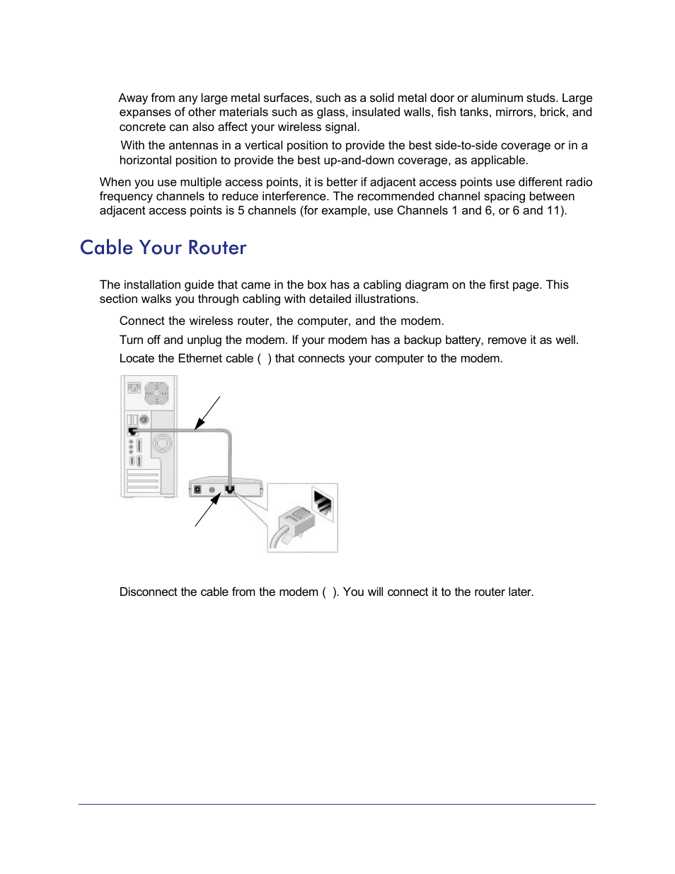Cable your router | NETGEAR N750 Wireless Dual Band Gigabit Router WNDR4000 User Manual | Page 12 / 104