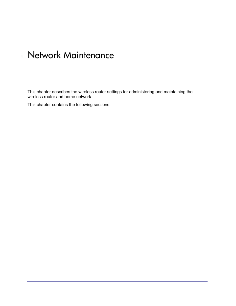 Network maintenance, Chapter 5, Chapter 5, network maintenance | NETGEAR N750 Wireless Dual Band Gigabit Router WNDR4000 User Manual | Page 49 / 104