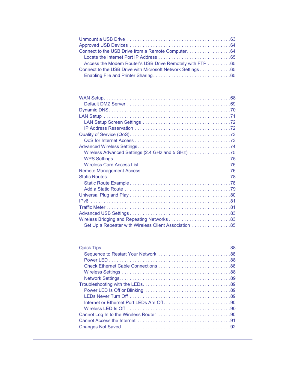 NETGEAR N750 Wireless Dual Band Gigabit Router WNDR4000 User Manual | Page 5 / 104