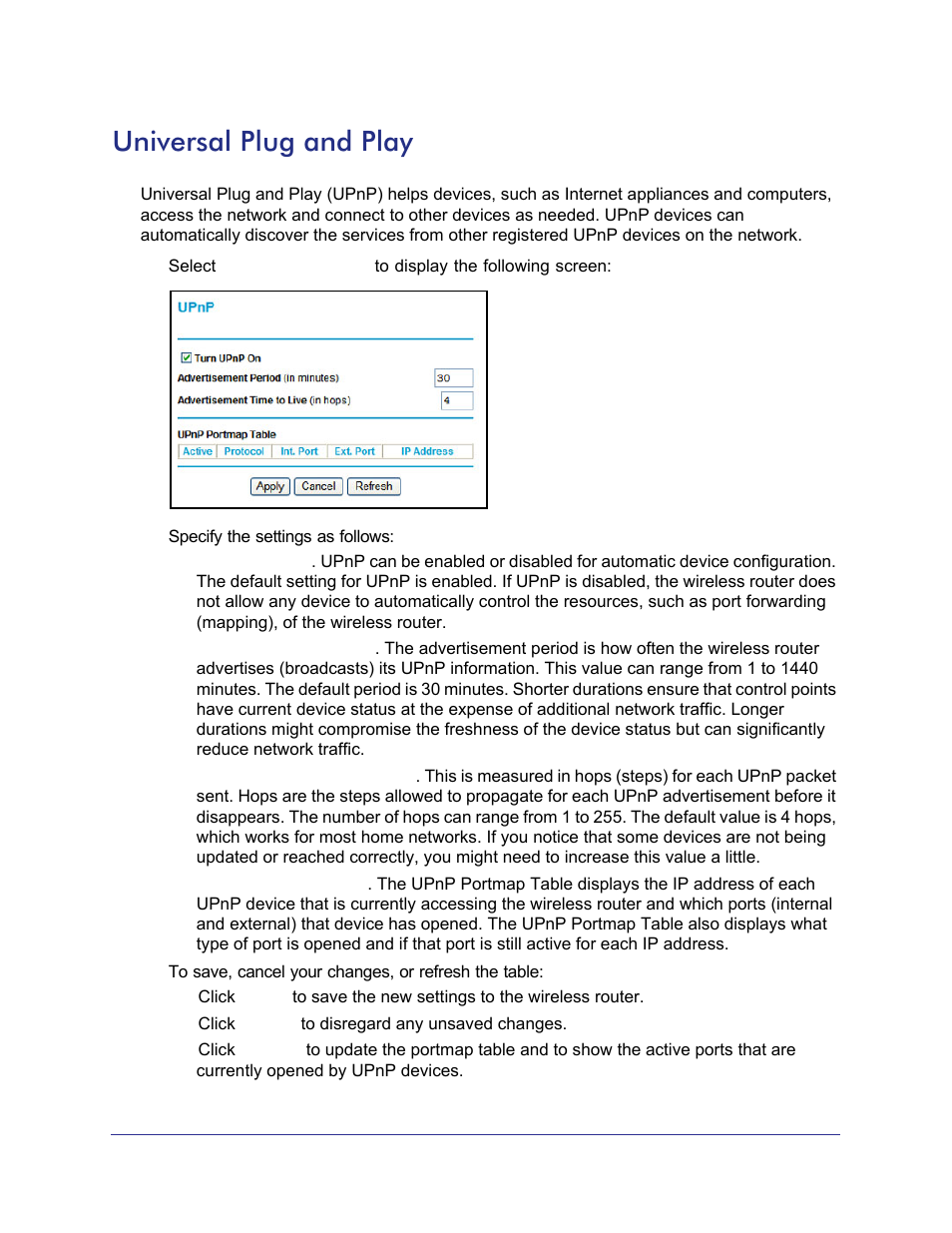 Universal plug and play | NETGEAR N750 Wireless Dual Band Gigabit Router WNDR4000 User Manual | Page 80 / 104