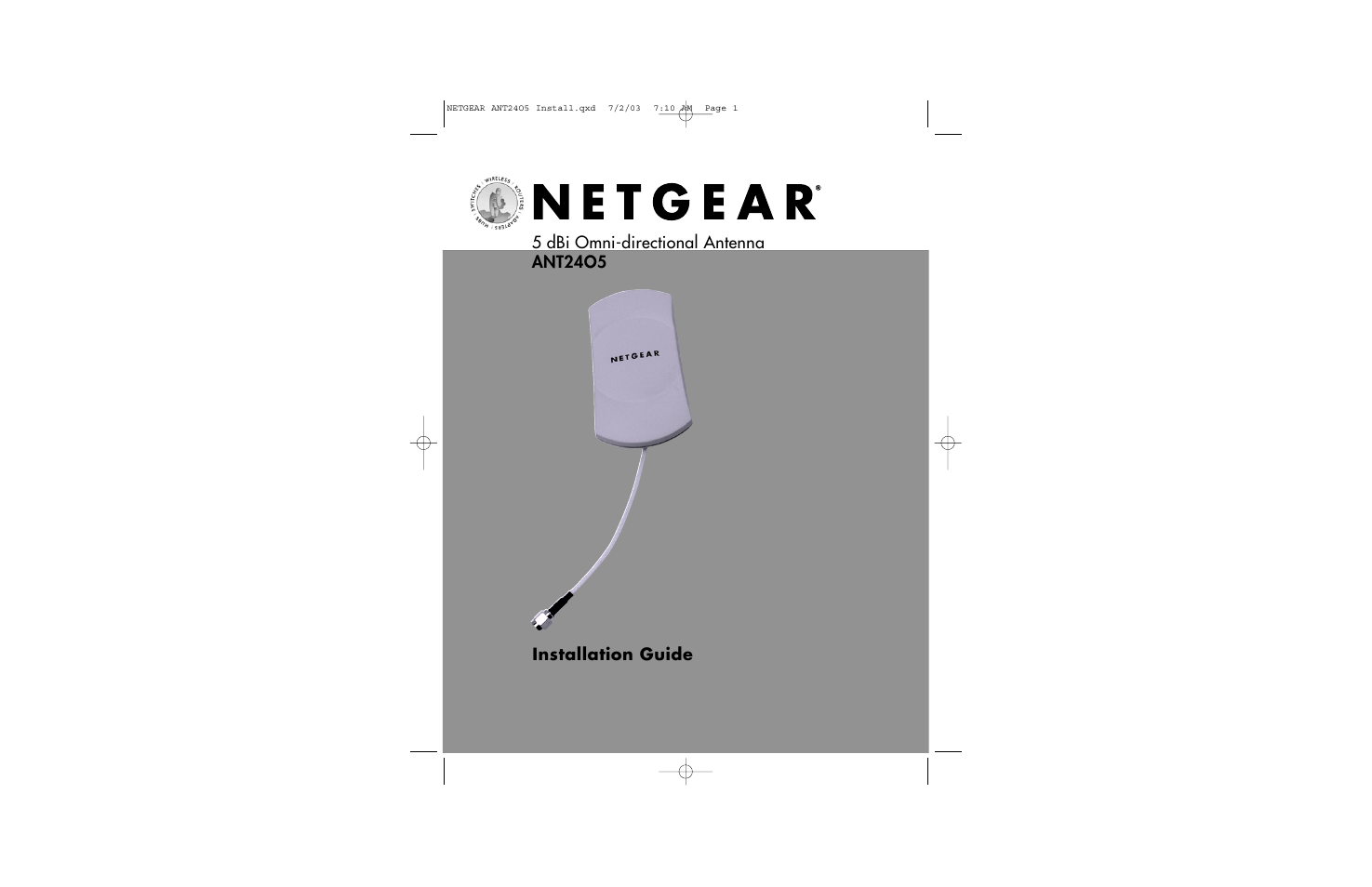 NETGEAR ANT2405 User Manual | 7 pages