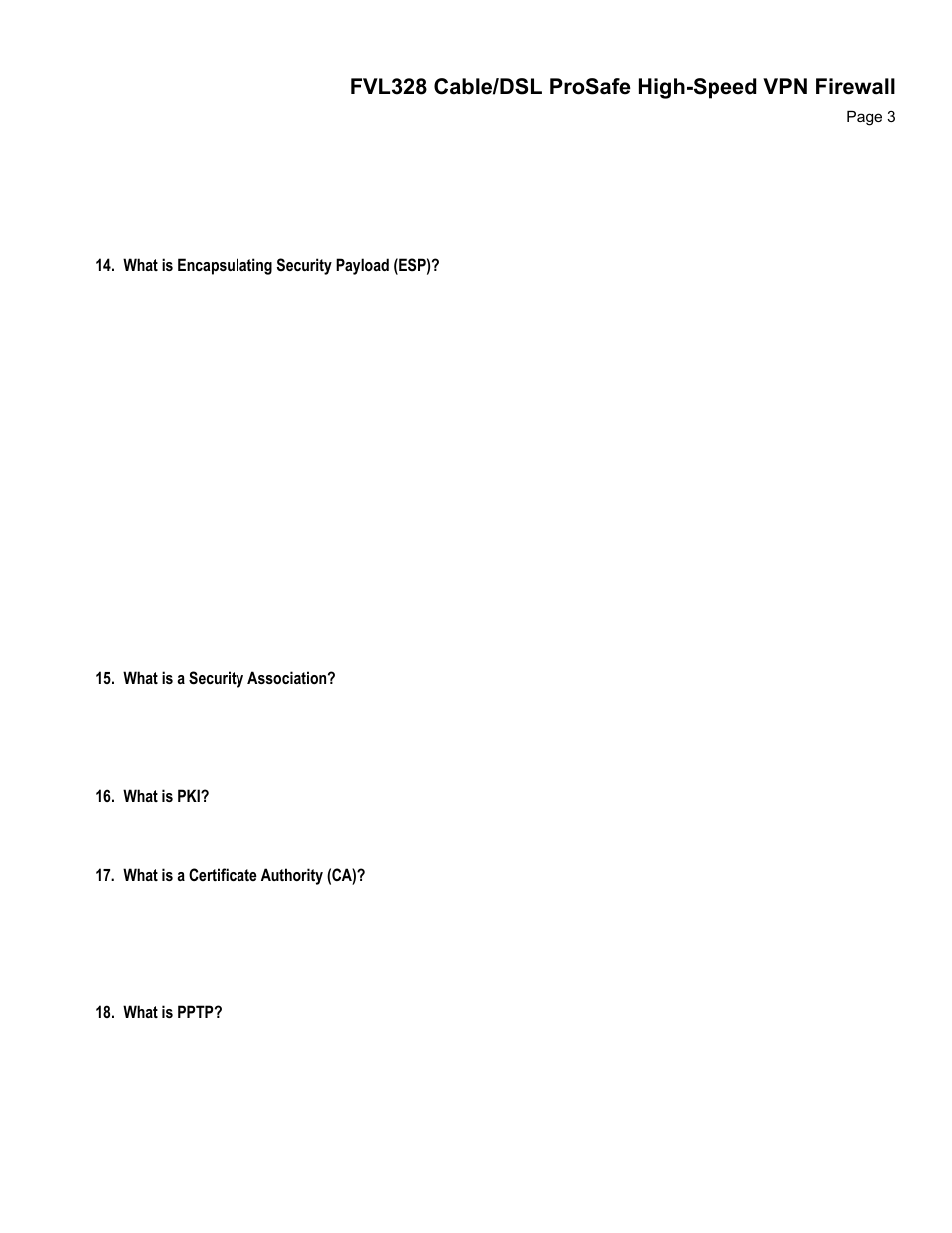 Fvl328 cable/dsl prosafe high-speed vpn firewall | NETGEAR FVL328 User Manual | Page 3 / 9