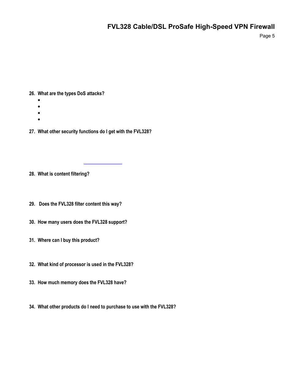 Fvl328 cable/dsl prosafe high-speed vpn firewall | NETGEAR FVL328 User Manual | Page 5 / 9