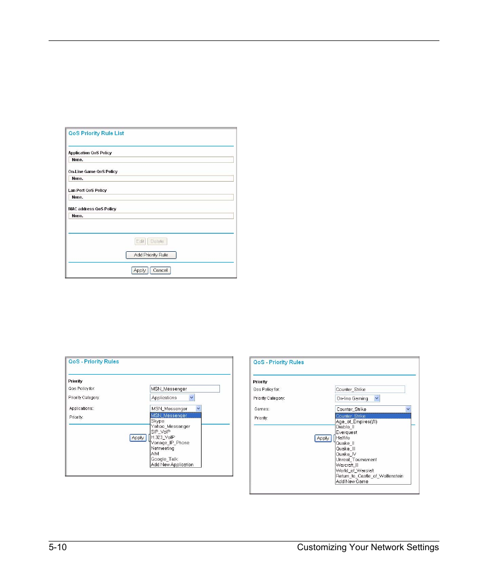 Qos for applications and online gaming” on | NETGEAR DGND3300 User Manual | Page 80 / 118