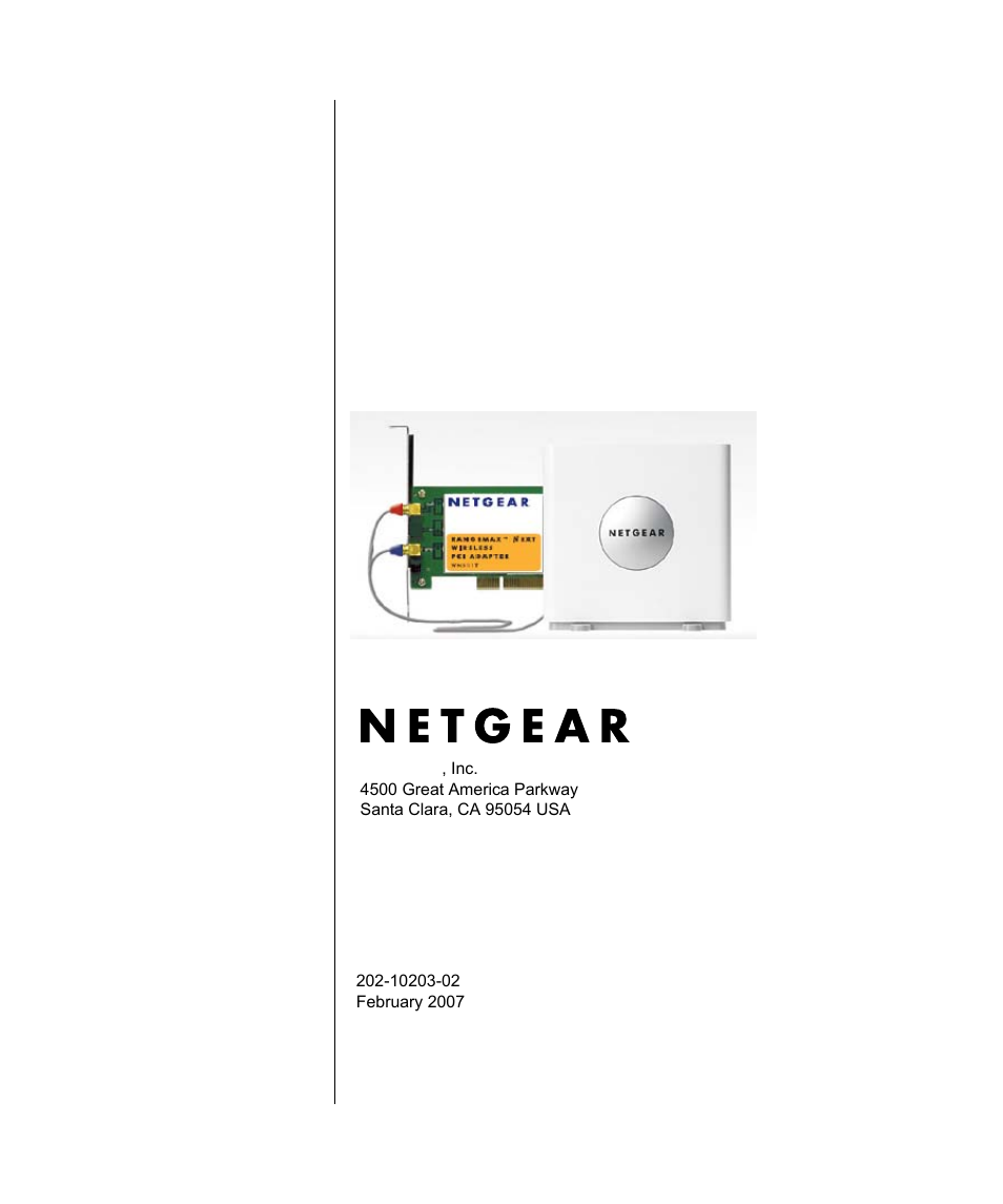 NETGEAR RangeMax Next Wireless PCI Adapter WN311B User Manual | 54 pages