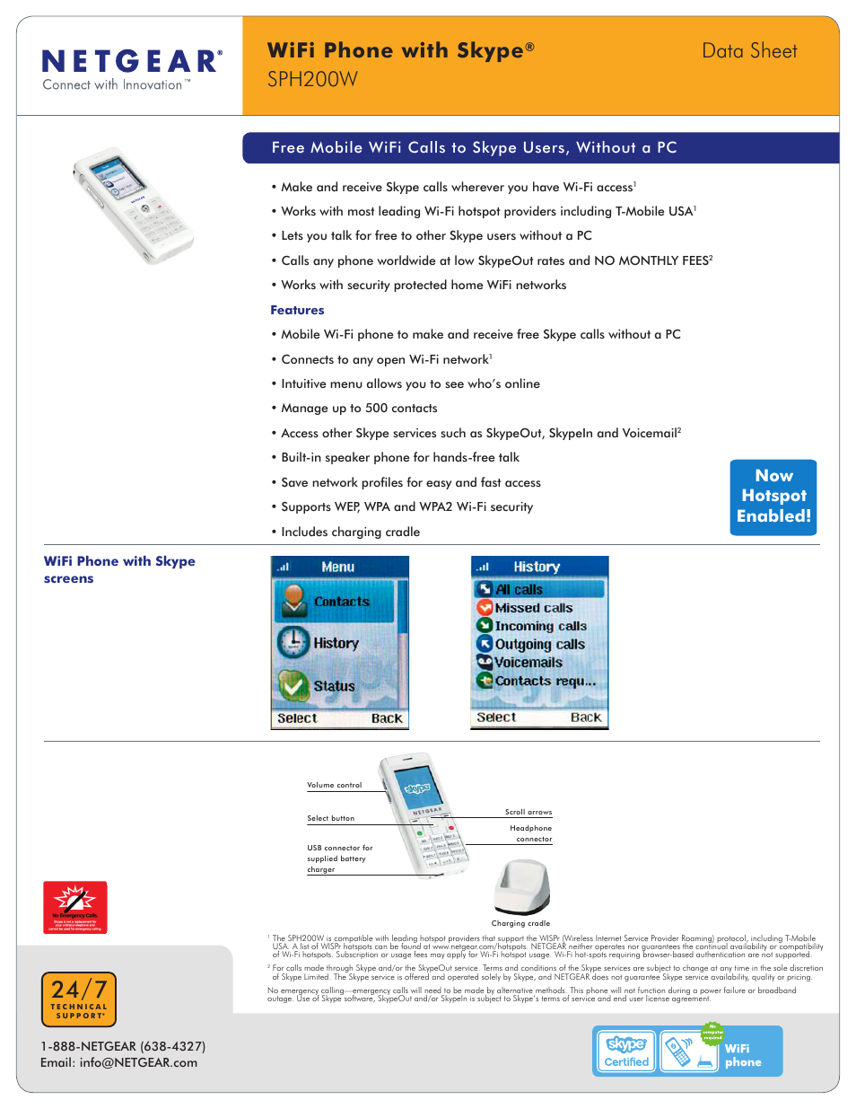 NETGEAR SPH200W User Manual | 2 pages