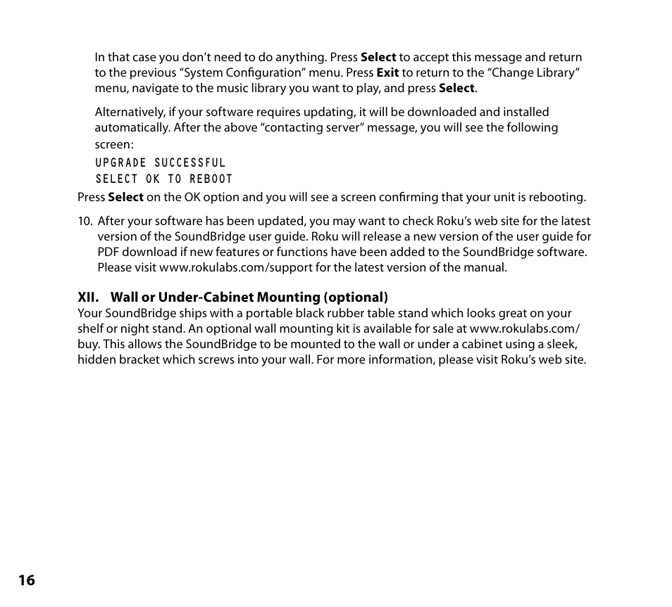 Xii. wall or under-cabinet mounting (optional) | NETGEAR Music Player User Manual | Page 18 / 70