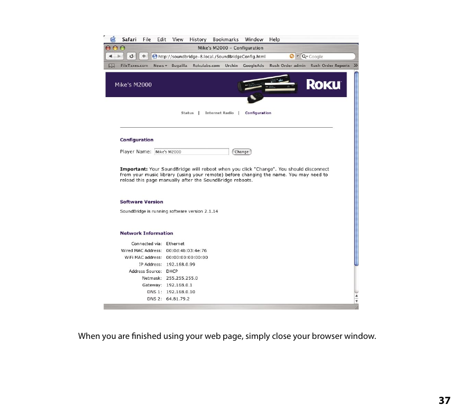 NETGEAR Music Player User Manual | Page 39 / 70