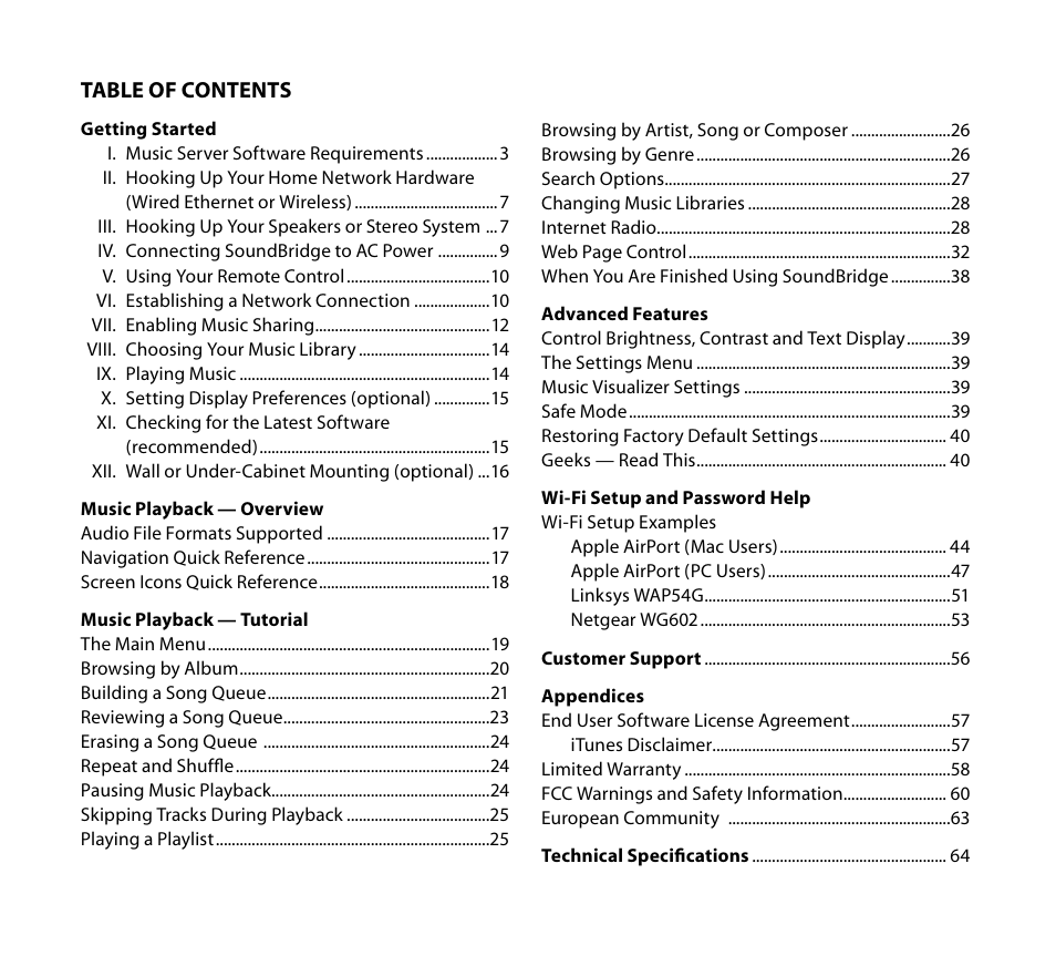 NETGEAR Music Player User Manual | Page 4 / 70