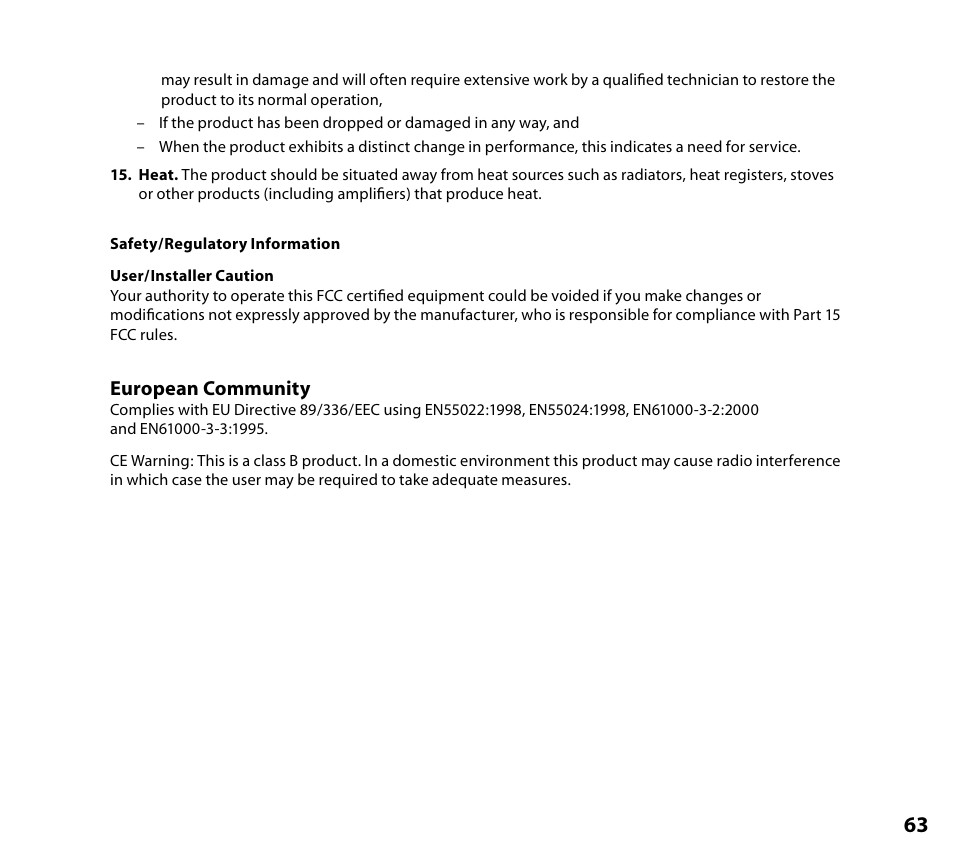 European community | NETGEAR Music Player User Manual | Page 65 / 70