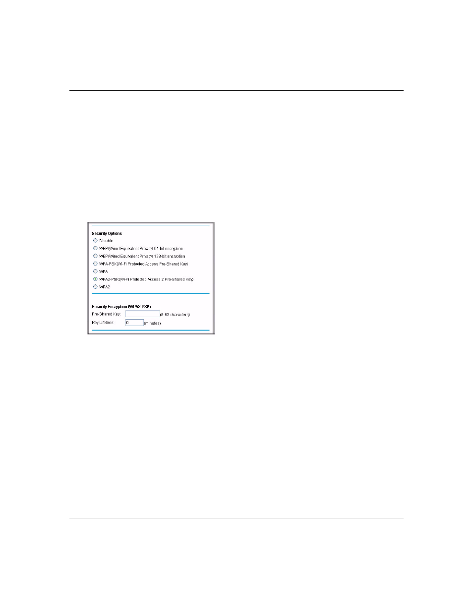 Wpa2-psk (wifi protected access 2 pre-shared keys), Wpa2 (wifi protected access 2), Wpa2 (wifi protected access 2) -10 | Wpa2-psk (wifi | NETGEAR CVG824G User Manual | Page 32 / 80