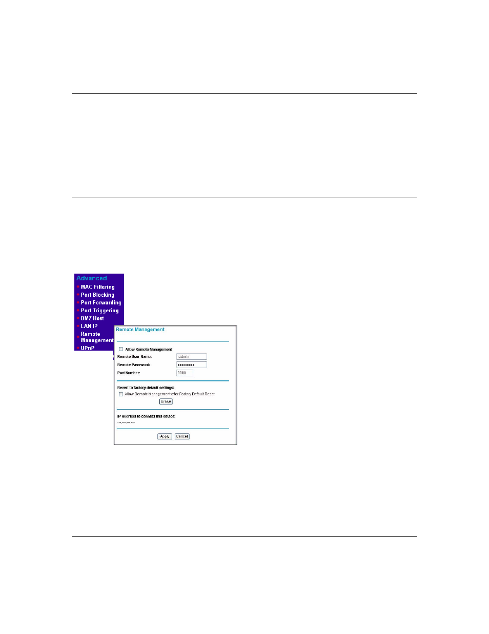 Enabling remote management access, Enabling remote management access -10 | NETGEAR CVG824G User Manual | Page 62 / 80