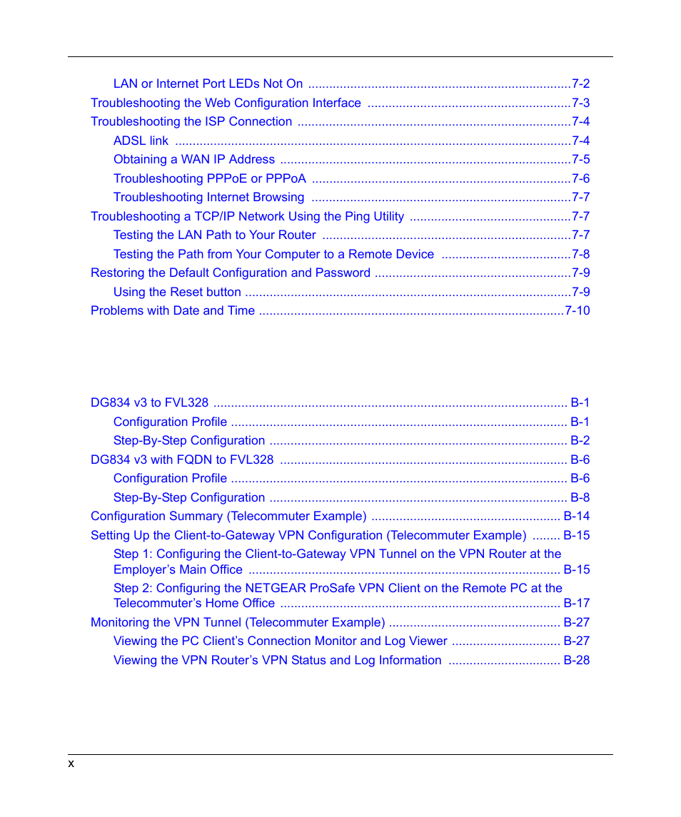 NETGEAR ADSL Modem Router DG834 v3 User Manual | Page 10 / 168