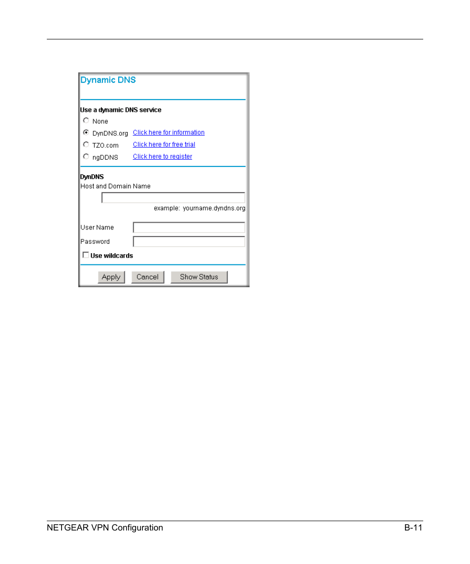And hostname settings (see, Figure b-9 | NETGEAR ADSL Modem Router DG834 v3 User Manual | Page 147 / 168