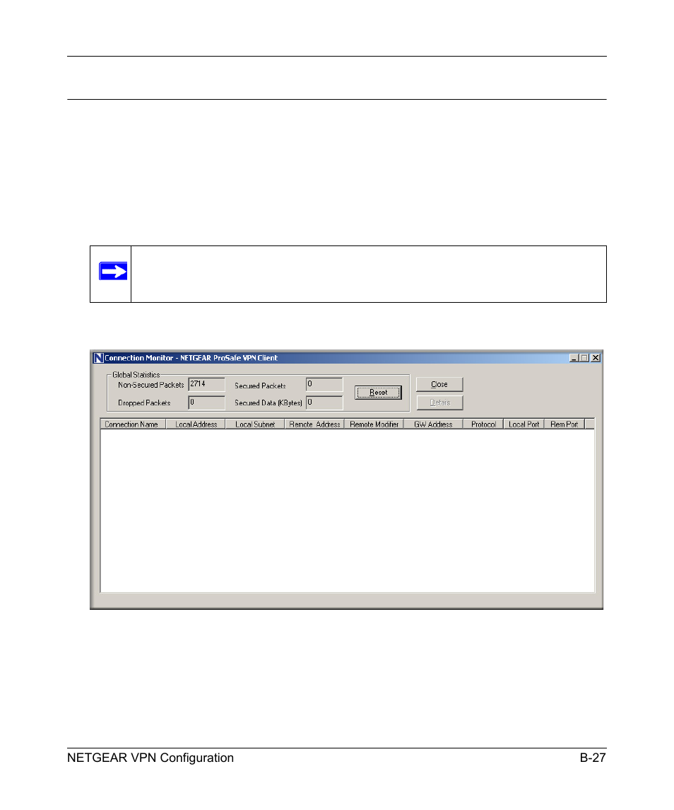 Monitoring the vpn tunnel (telecommuter example) | NETGEAR ADSL Modem Router DG834 v3 User Manual | Page 163 / 168