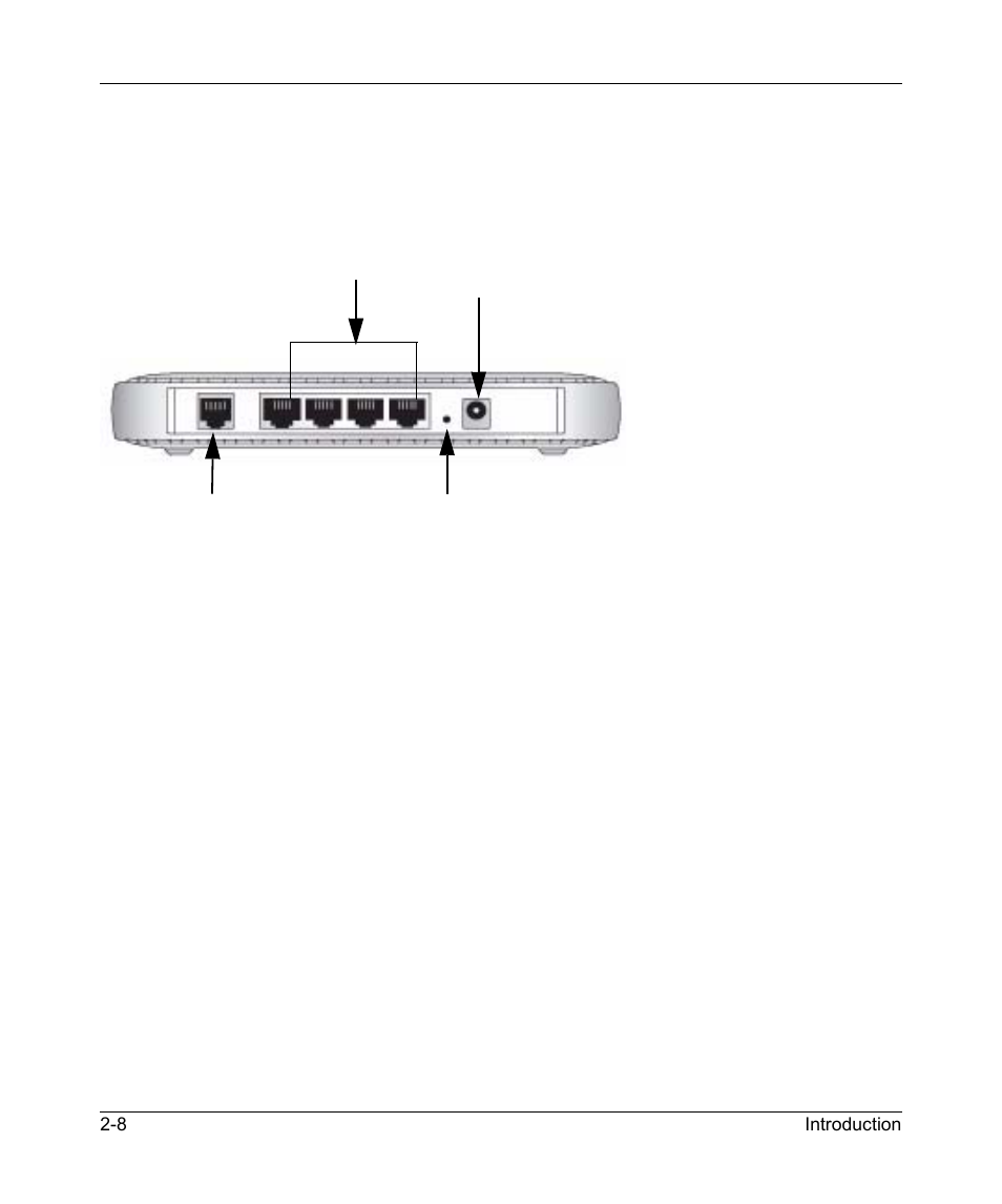 The router’s rear panel, The router’s rear panel -8 | NETGEAR ADSL Modem Router DG834 v3 User Manual | Page 20 / 168