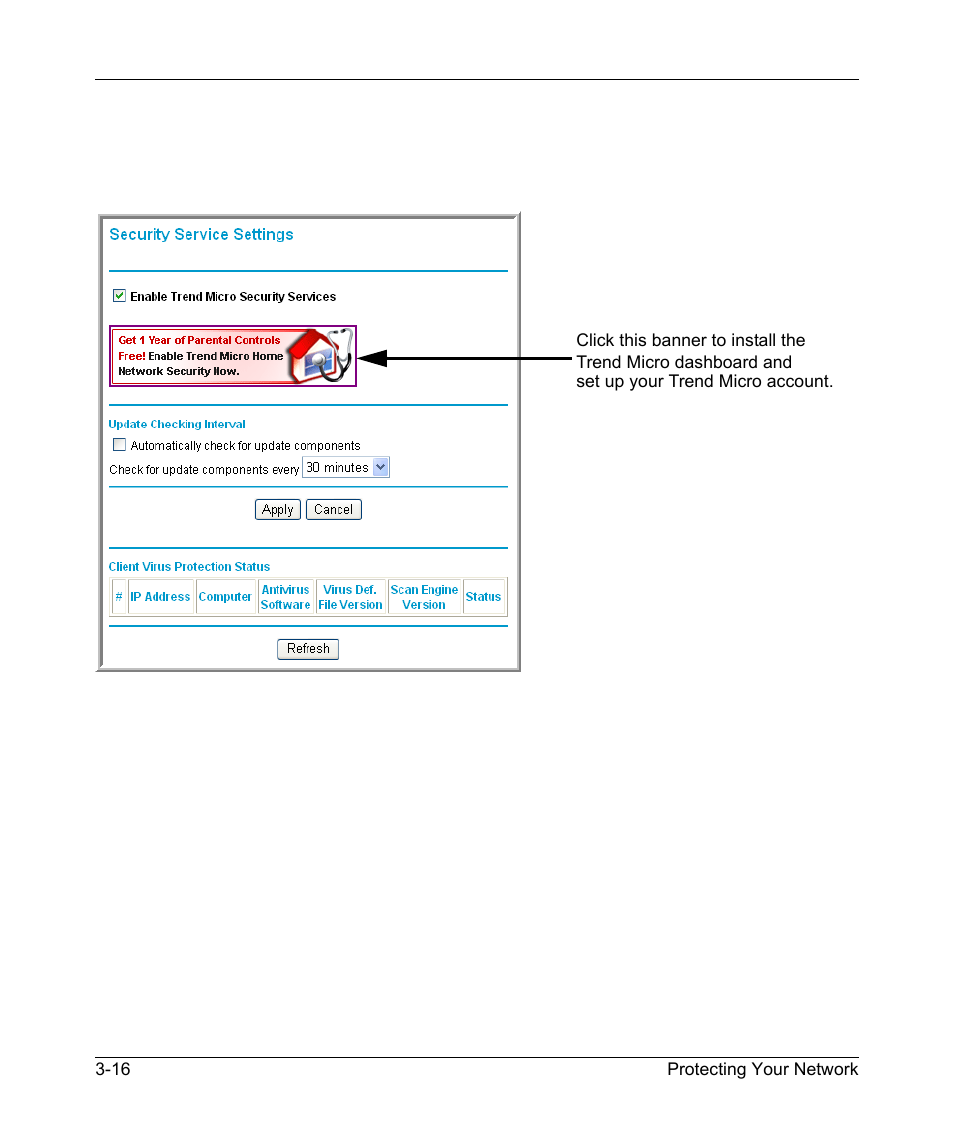 Security service settings, Security service settings -16 | NETGEAR ADSL Modem Router DG834 v3 User Manual | Page 38 / 168