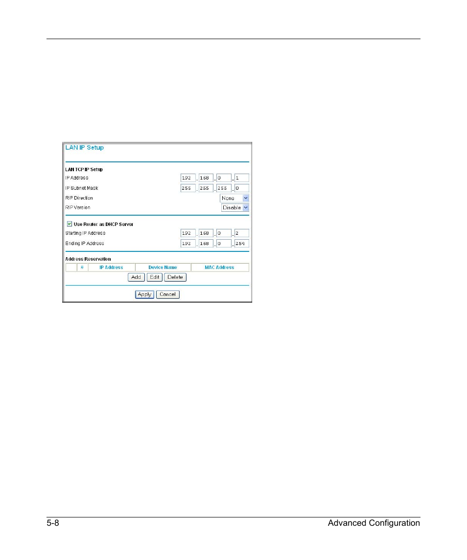 How to configure lan tcp/ip settings, Configuring dynamic dns | NETGEAR ADSL Modem Router DG834 v3 User Manual | Page 68 / 168