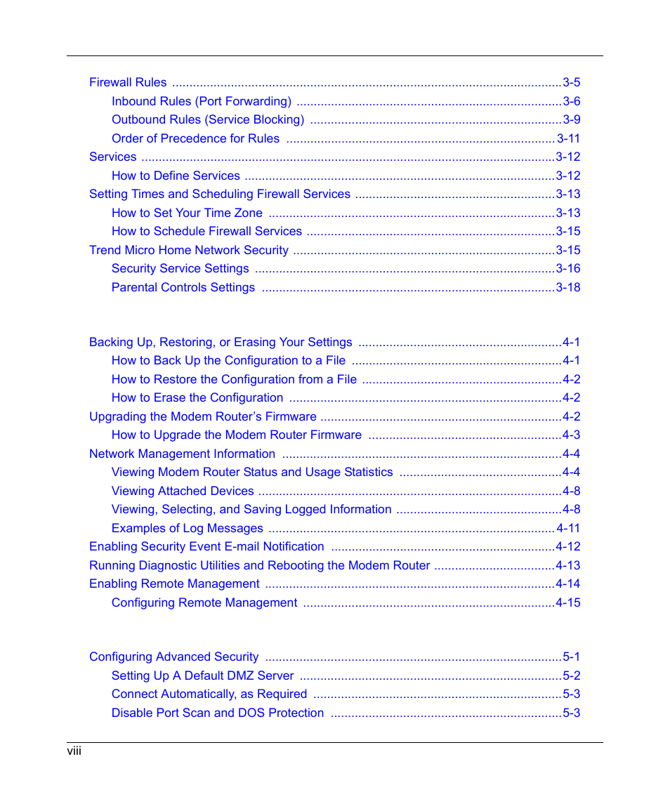 NETGEAR ADSL Modem Router DG834 v3 User Manual | Page 8 / 168
