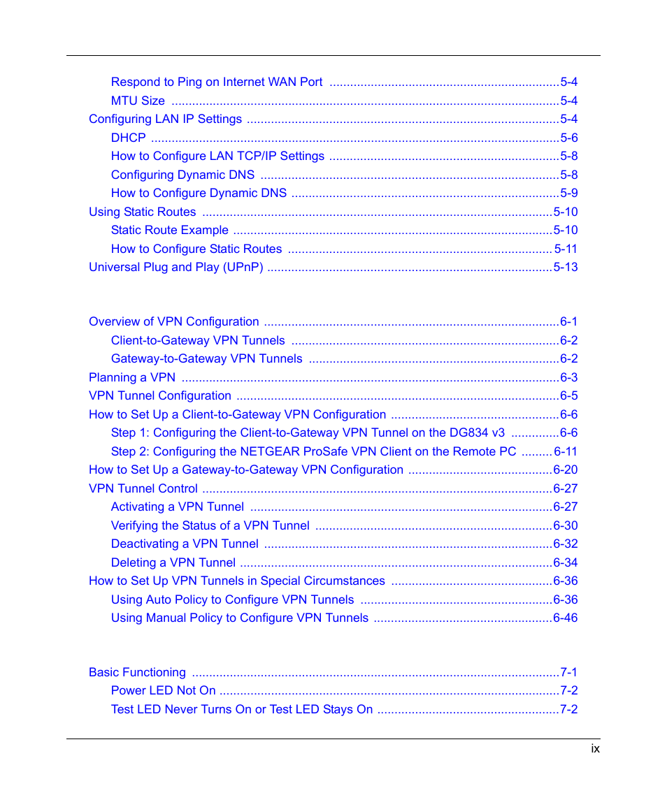 NETGEAR ADSL Modem Router DG834 v3 User Manual | Page 9 / 168