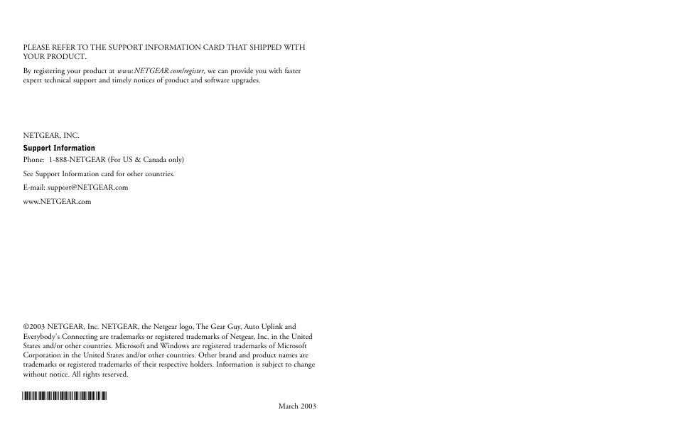 Technical support | NETGEAR 2.4 GHz MA111 User Manual | Page 15 / 15