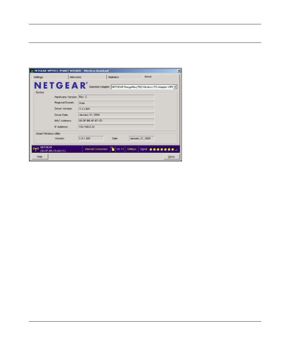 About page | NETGEAR WPN311 User Manual | Page 29 / 87