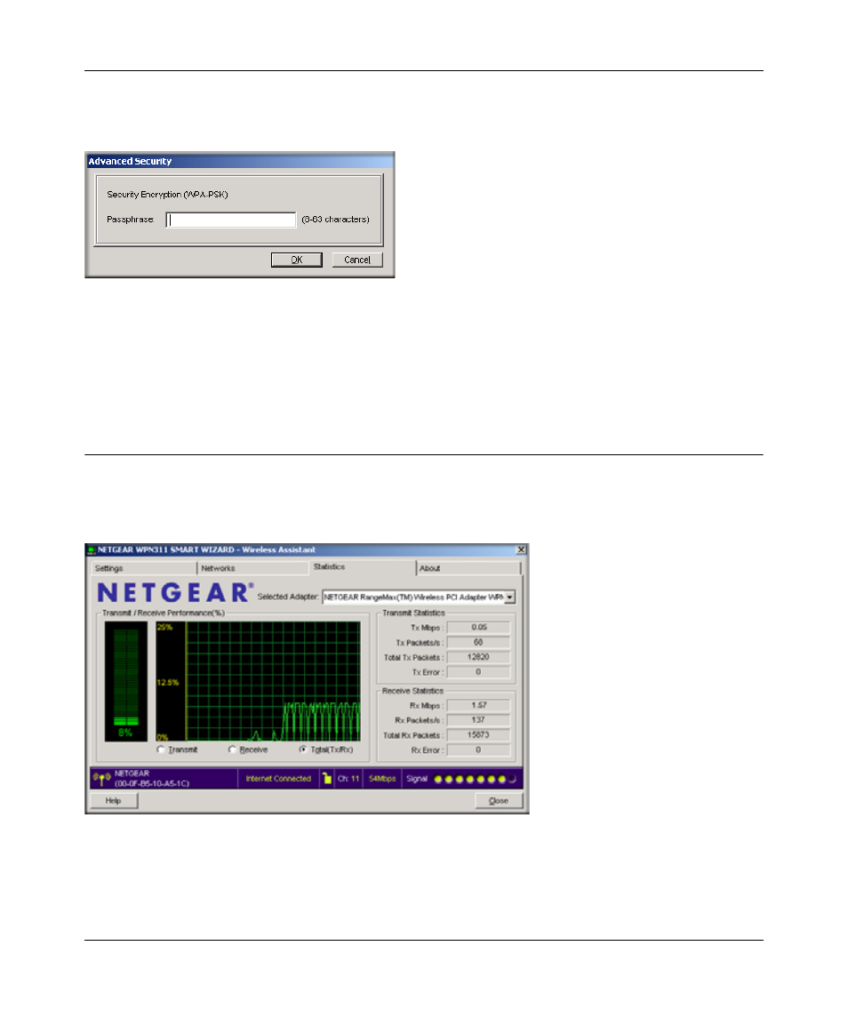 Statistics page | NETGEAR WPN311 User Manual | Page 42 / 87