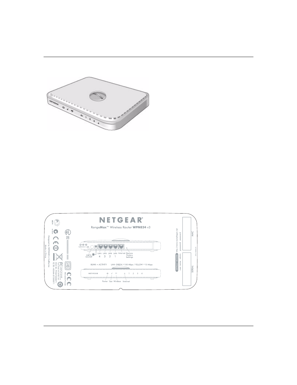 Top panel, Bottom label | NETGEAR 802.11b Cable/DSL Wireless Router MR814 User Manual | Page 9 / 38