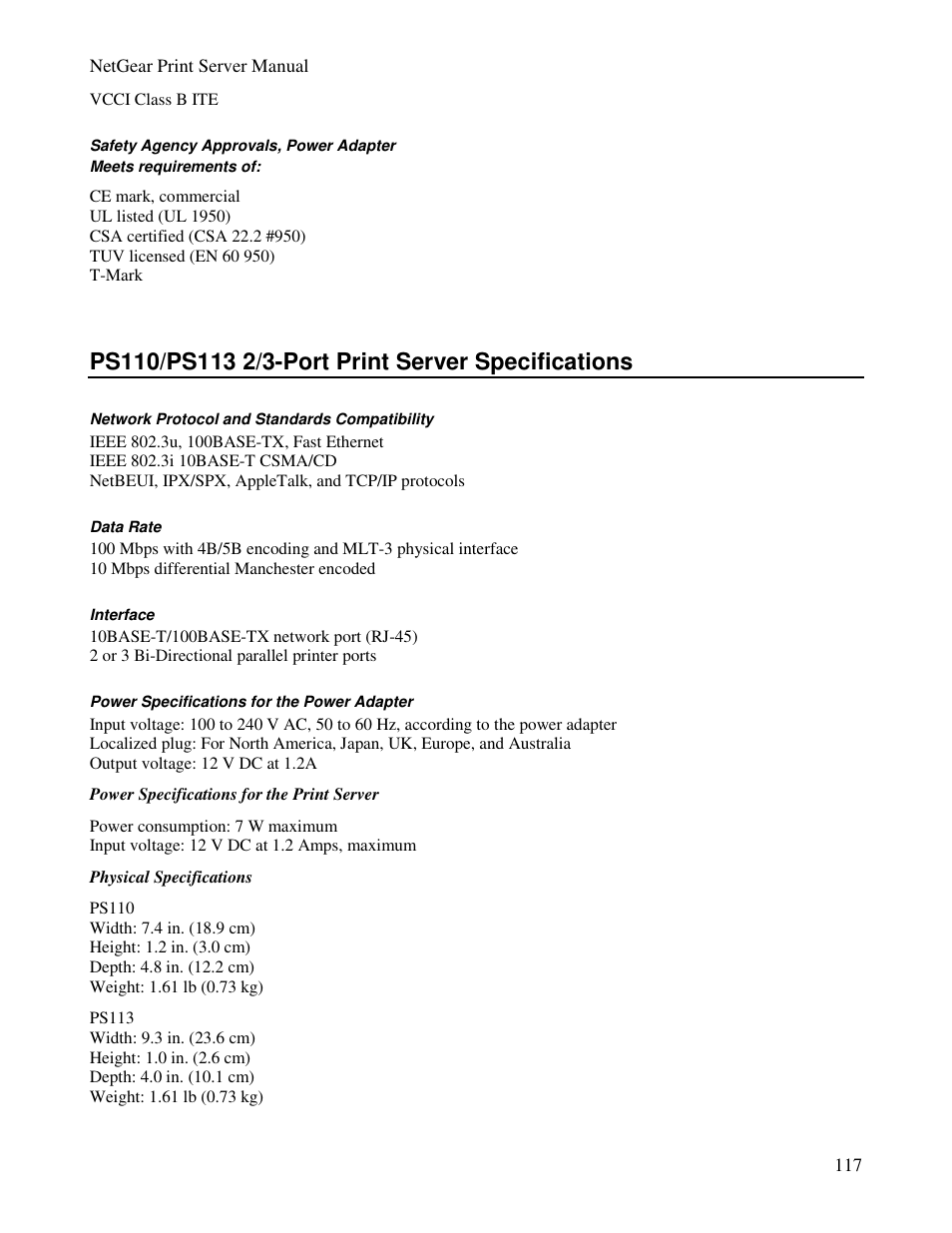 NETGEAR PS100 User Manual | Page 126 / 142