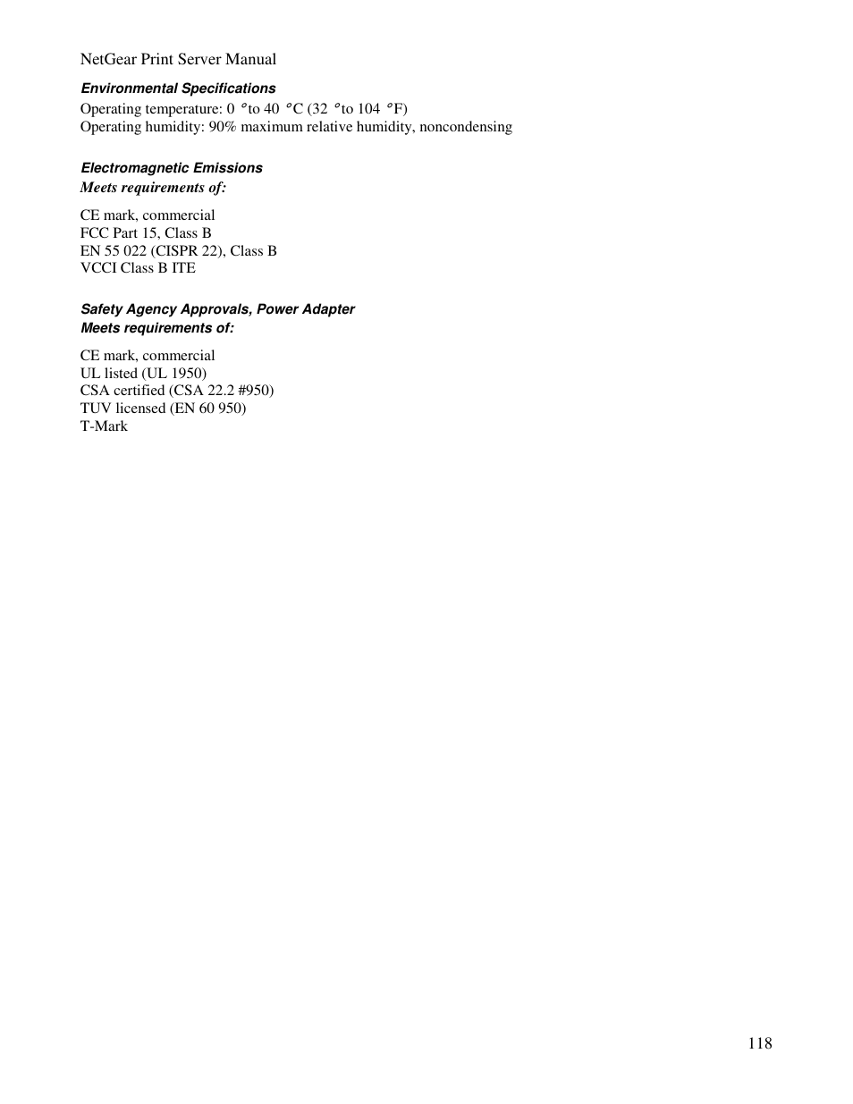 NETGEAR PS100 User Manual | Page 127 / 142