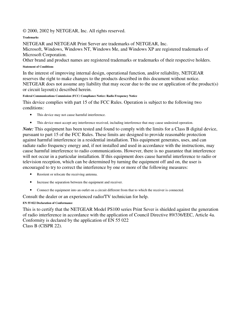 NETGEAR PS100 User Manual | Page 2 / 142