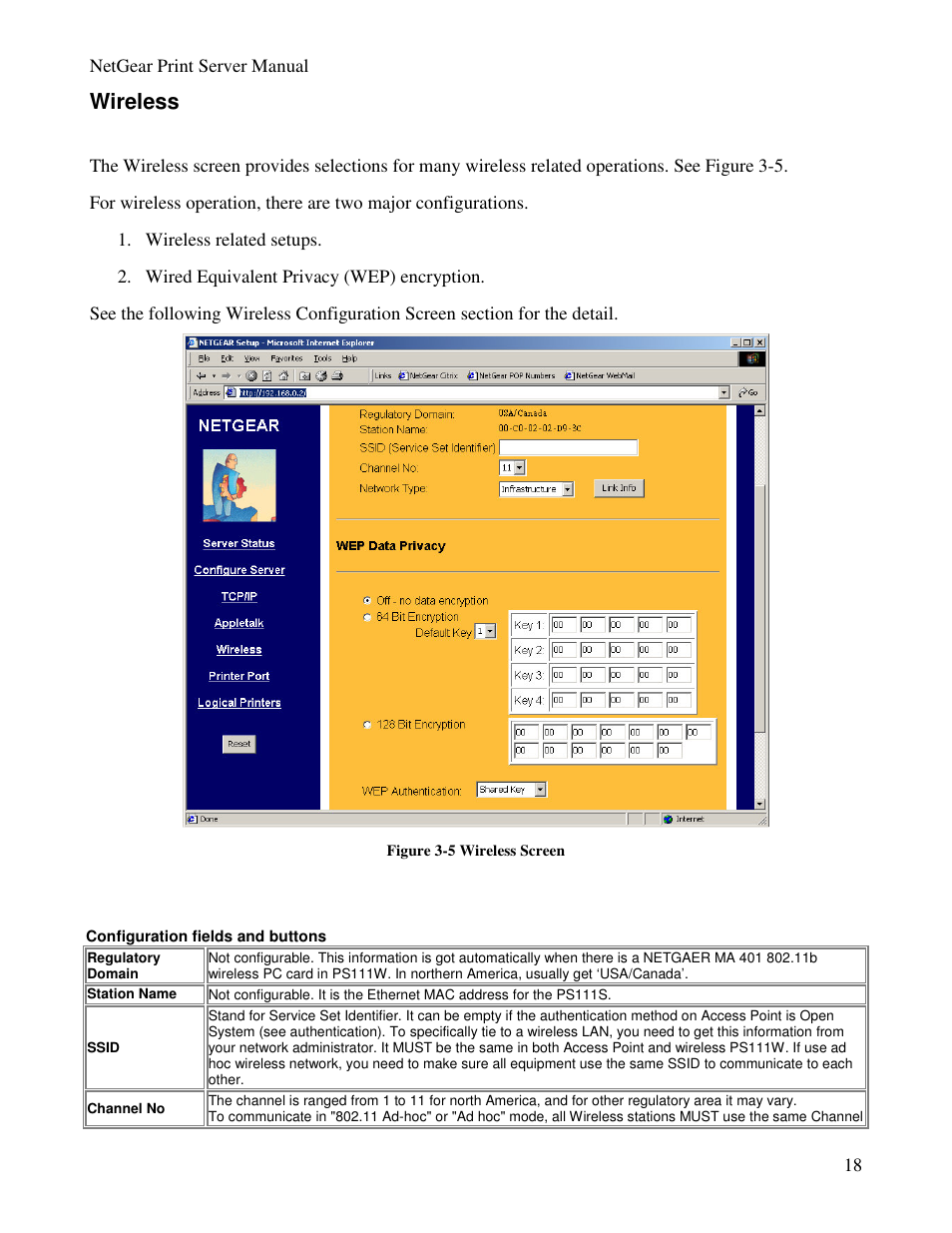 Wireless | NETGEAR PS100 User Manual | Page 27 / 142