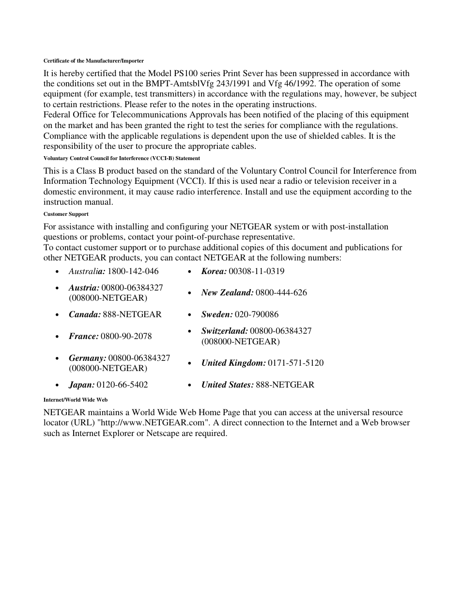 NETGEAR PS100 User Manual | Page 4 / 142