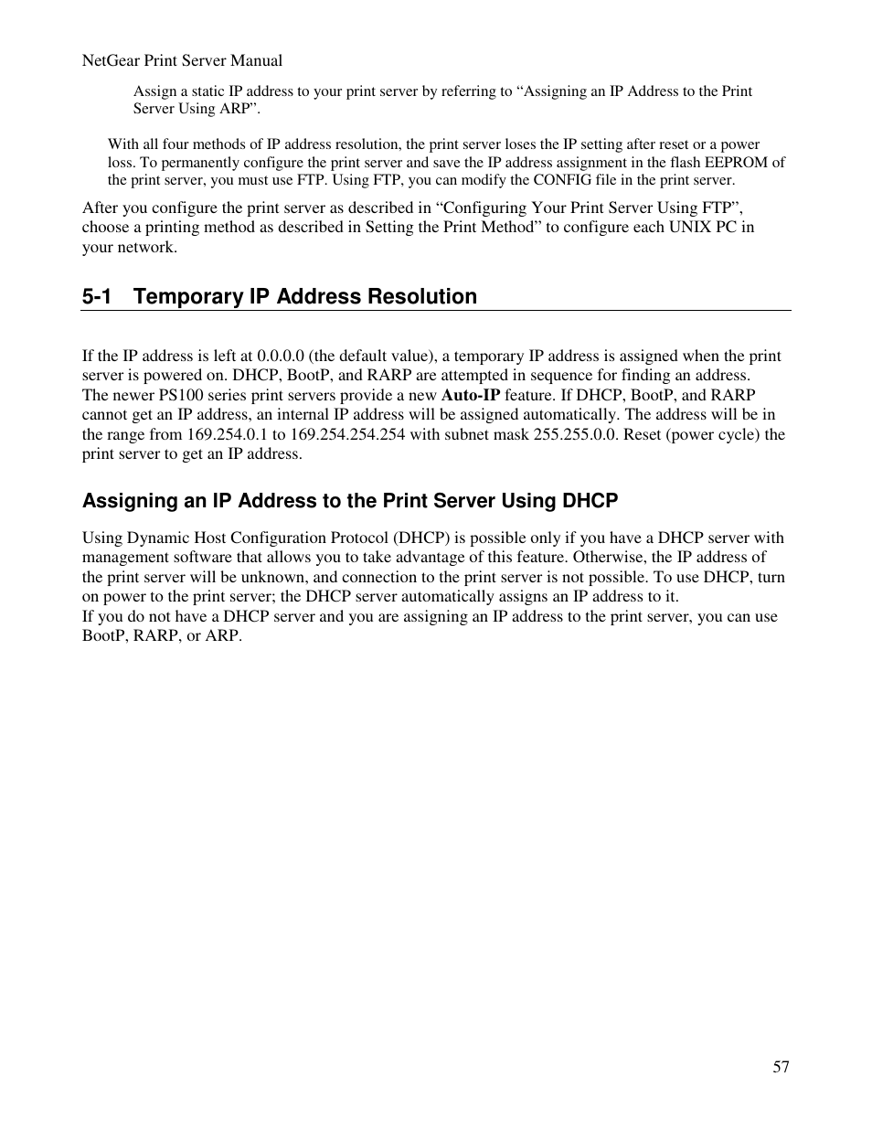 1 temporary ip address resolution | NETGEAR PS100 User Manual | Page 66 / 142
