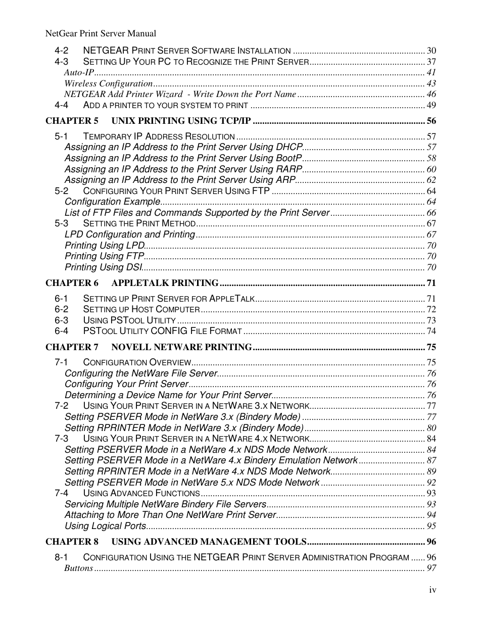 NETGEAR PS100 User Manual | Page 8 / 142