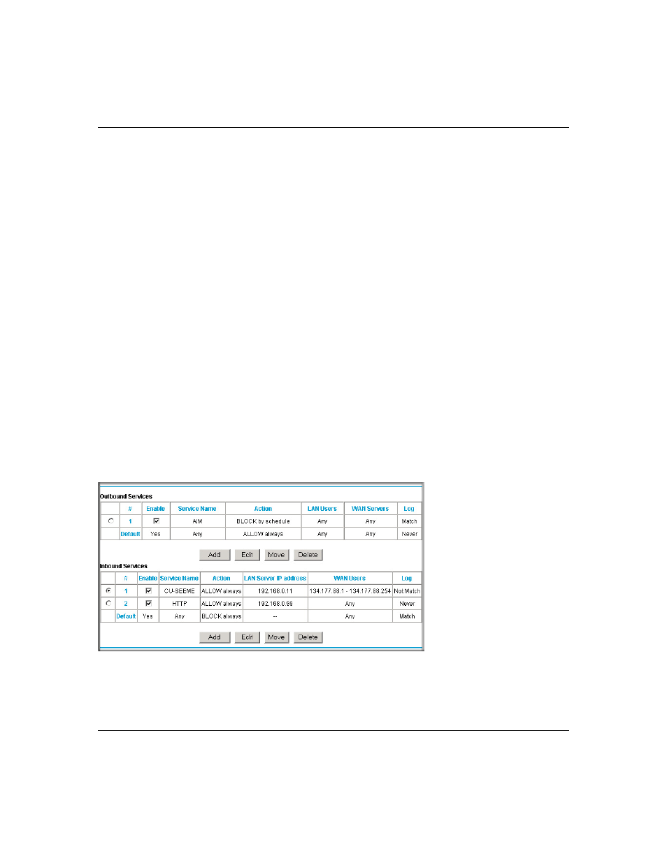 Order of precedence for rules, Order of precedence for rules -11 | NETGEAR ADSL Firewall Router DG834 User Manual | Page 55 / 236