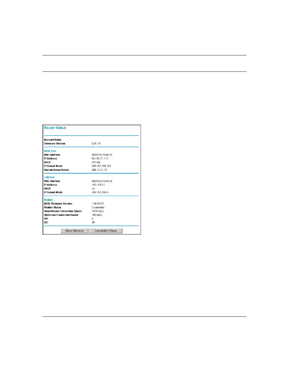 Network management information, Viewing router status and usage statistics, Network management information -4 | Viewing router status and usage statistics -4 | NETGEAR ADSL Firewall Router DG834 User Manual | Page 64 / 236