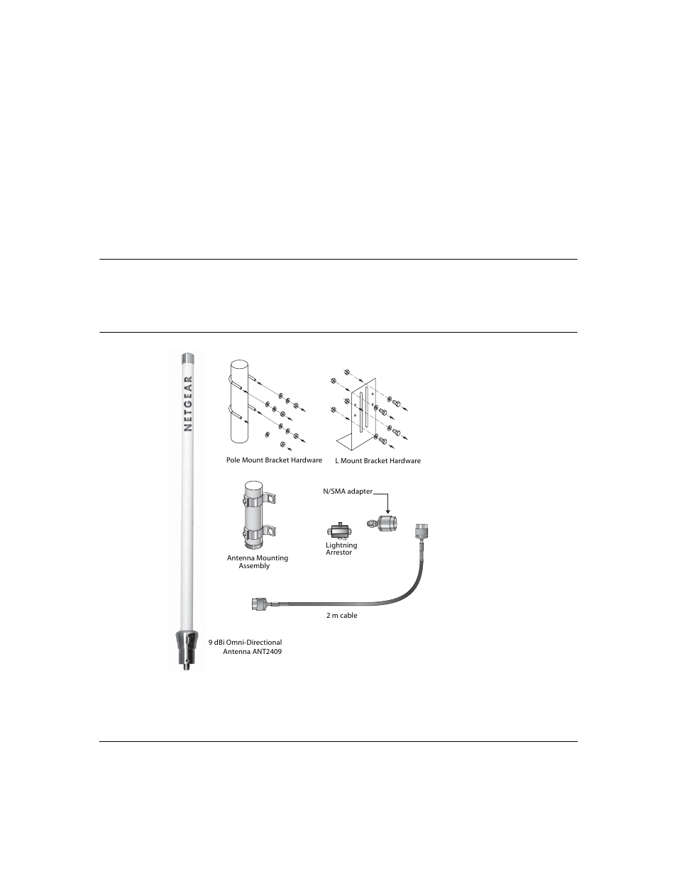 Chapter 1 getting started with the ant2409, Welcome, Package contents | Chapter 1, Getting started with the ant2409, Welcome -1, Package contents -1 | NETGEAR ANT2409 User Manual | Page 7 / 26